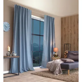 Schmidt Fertiggardine Thermo 135 x 245 cm Polyester Blau