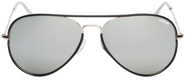 iVIATOR Sunglasses Limited-146 Silver Mirror Limited-Black Leather - Unisex