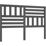 vidaXL Kopfteil Grau 156x4x100 cm Massivholz Kiefer