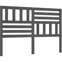 vidaXL Kopfteil Grau 156x4x100 cm Massivholz Kiefer