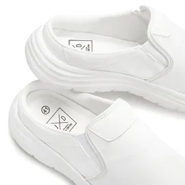 John Devin "Clog, Pantolette, Schlappen, Slipper, Slip-On-Sneaker", Herren, Gr. 39, weiß, Obermaterial: 80% Lederimitat, 20% Textilmaterial. Decksohle: 100% Textilmaterial. Futter: 100% Textilmaterial.