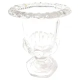 Cor Mulder Eleganter massiver Glaspokal Vase Kerzenhalter Bonbonniere Retro Look H 22,5 cm - Transparent