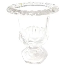 Cor Mulder Eleganter massiver Glaspokal Vase Kerzenhalter Bonbonniere Retro Look H 22,5 cm - Transparent