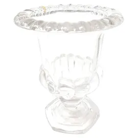 Cor Mulder Eleganter massiver Glaspokal Vase Kerzenhalter Bonbonniere Retro Look H 22,5 cm - Transparent