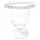 Cor Mulder Eleganter massiver Glaspokal Vase Kerzenhalter Bonbonniere Retro Look H 22,5 cm - Transparent
