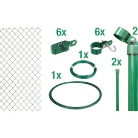 GAH Alberts Maschendrahtzaun Set 1,75 x 15 m grün