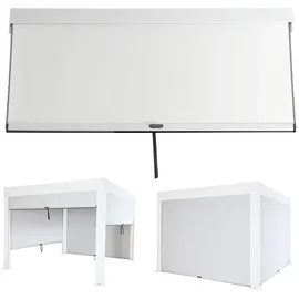 Proregal Seitenwand für Pergola 3x3 m 2,05 x 2,70 m Weiß