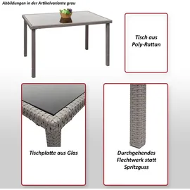Mendler HWC-G19 Gartentisch 120 x 75 x 71 cm braun