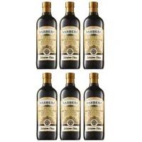 6er-Pack Barbera Olio Selezione Unica Natives Olivenöl Extra,1Lt Glasflaschen