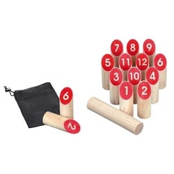 Philos 3315 – Number Kubb Game, Holz, Geschicklichkeitsspiel, Wurfspiel, Mannschaftsspiel