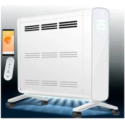 KESSER® Konvektor Premium 1200W ECO 2400W Power Mode Heizstufen Thermostat Elektroheizung WiFi App & Fernbedienung Touch-Display Timer mobiles Heizgerät Energiesparend Überhitzungsschutz