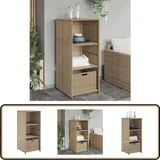 Vidaxl - Gartenschrank Beige 50x55x115 cm Poly Rattan - Outdoor-Schrank - Gartenschrank - Stauraum - Gartenorganisation - Rattan Gartenmöbel