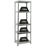 Proregal Schwerlastregal Metall 180x60x40 cm silber