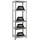 Proregal Schwerlastregal Metall 180x60x40 cm silber