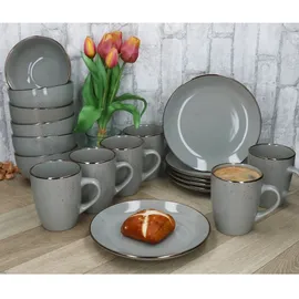 Mambocat Lucca Frühstücksset 18-tlg. grau