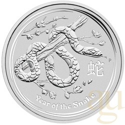 2 Unzen Silbermünze Australien Lunar II Schlange 2013