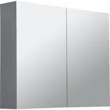 Spiegelschrank Blanda (Ausführung: Spiegelschrank Blanda Alu-Optik 600x650x165mm 2 Türen)