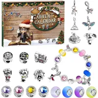 Adventskalender 2025 Mädchen Kinder - Karikatur Charm Armband Kit 24 Tage Weihnachtskalender Geschenk für Frauen Damen Teenager mit Schmuck Charm...