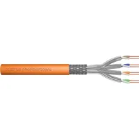 Digitus Professional Twisted-Pair Simplex Verlegekabel, Cat7, S/FTP, ohne Stecker, 100m, orange,