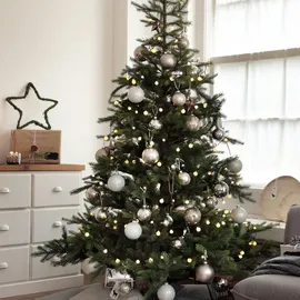 MARELIDA LED Lichterkette BERRY - 120 weiße Kugeln - 3 unterschiedliche Größen - L: 9m - ...