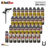 Brandschutzschaum B1 Bauschaum 24x750ml 1x Reiniger Schaum Montageschaum Pistole