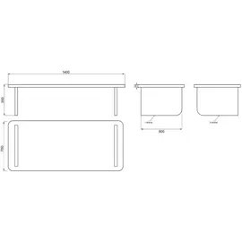 Selsey Couchtisch Wohnzimmertisch Set 2 Stück Beistelltisch Kaffeetisch Rechteckig Sofatisch 140x90 90x55 cm Eiche Geölt Usalo