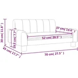 vidaXL Kindersofa, Dunkelgrau 70x45x30 cm Stoff - Grau