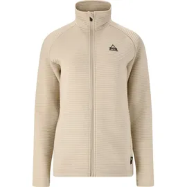 SOS Sweatjacke "Muju", Damen, Gr. M, beige (hellbeige), 75% Polyester, 22% Viskose, 3% Elasthan, unifarben, normal, ohne Ausschnitt, Sweatjacken Sweatjacke, aus weichem und strapazierfähigem Material
