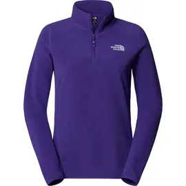 The North Face Damen 100 Glacier 1/4 Zip Sweatshirt, Peak Purple, S