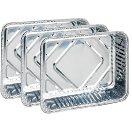 Quickpack Haushalt + Hygiene Gmbh Auflaufform Backform Ofenform Gratinform Aluminium rechteckig 3er Set Silber