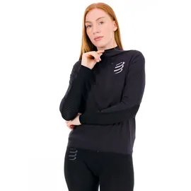 compressport hurricane windproof jacket women black - M