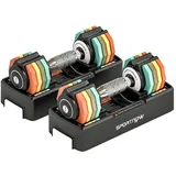 MC Star Hantel-Set Verstellbare Hantel Set, 1-5 kg Hanteln, (mit Schnelleinstellung Ablagefach, rutschfest Griff Platzsparend) bunt