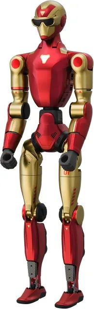 Unitree R1 Rot und Gold