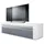 Vladon Valencia Lowboard 155 x 46 x 40 cm Grau/Weiß Hochglanz MDF/Spanplatte