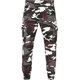 URBAN CLASSICS Cargo Joggers Bordeaux Camouflage 32