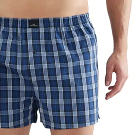 Götzburg Boxershorts kariert Blau/Weiß L 4er Pack