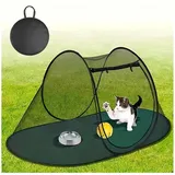 Outdoor Hunde Zelt Zwei Tür Haustier Pen Zelt Folding Haustier Zelt mit Tragetasche Indoor Laufstall Portable Übung Zelt für Kätzchen, Welpen, Kaninchen und kleine Tiere (Schwarz, M)
