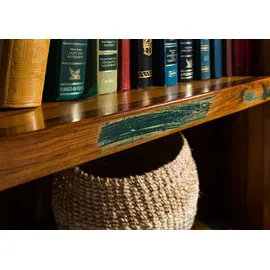Massivmoebel24 Bücherregal 90 x 35 x 180 cm Mehrfarbig