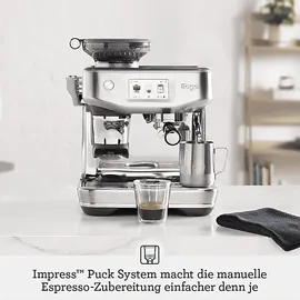 Sage SES881BSS4FEU1 the Barista TouchTM Impress Espressomaschine Gebürstetes Edelstahlgrau