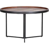 GUTMANN FACTORY Beistelltisch 80 x 80 x 50 cm Braun/Schwarz