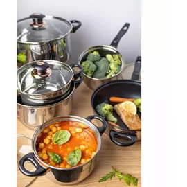 OEM KINGHOFF Topf-Set 12-tlg. 10,5 cm rund