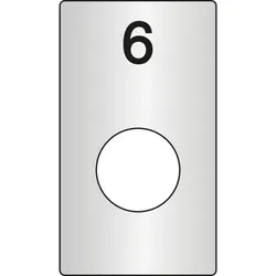 Edelstahl-Nummernschild zur Verwendung im Schlossbereich, 3-stellig