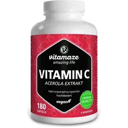 Vitamin C 160mg Acerola Extrakt pur vegan