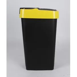 Heidrun EUROPL Schwingdeckeleimer 60 l Schwarz