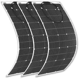 3 * 100W (300W) Solarpanel Flexibel 18V - Solarmodul ideal für Gartenhaus,Camping,Wohnmobil.