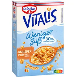 Dr.Oetker Vitalis Knusper Pur weniger süß Müsli 1,5 kg