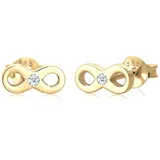 Elli DIAMONDS Ohrstecker Infinity Gelbgold 0,03 ct 585 Gelbgold onesize