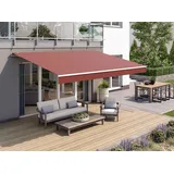 WISMAR Gelenkarmmarkise Classic bordeaux inkl. Motor, Handsender, Solar Panel