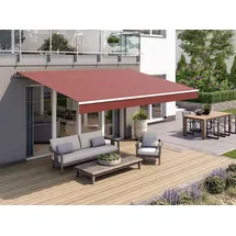 WISMAR Gelenkarmmarkise Classic bordeaux inkl. Motor, Handsender, Solar Panel