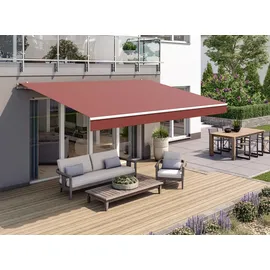 WISMAR Gelenkarmmarkise Classic bordeaux inkl. Motor, Handsender, Solar Panel